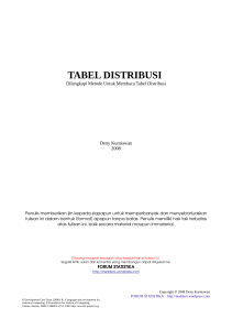 tabel distribusi