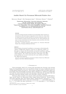 Analisis Simetri Lie Persamaan Diferensial Painleve Ince
