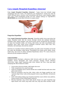 Cara Ampuh Mengobati Keputihan Abnormal