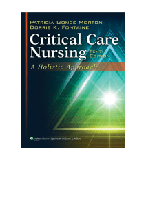 Critical Care Nursing A Holistic Approach (10th+edition)