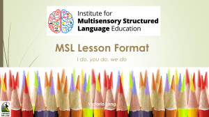 MSL Lesson format