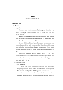 Tinjauan Pustaka: Abortus - Pengertian dan Klasifikasi