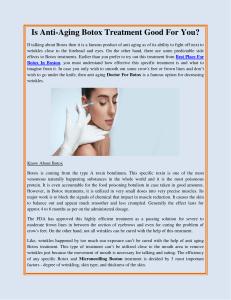 Is Anti Aging Botox Treatment Good For You