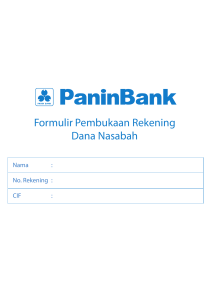 Formulir RDN Panin Bank