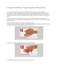 7 Langkah Cara Mencuci Tangan Yang Benar Menurut WHO