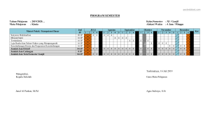 Program Semester Kimia 2019/2020