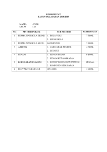 Kisi-Kisi PAT PJOK Kelas XI 2018/2019