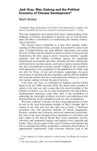 Selden, M. (2006). Jack Gray, Mao Zedong and the Political Economy of Chinese Development . The China Quarterly, 187, 680.