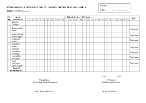 checklist tabung oksigen