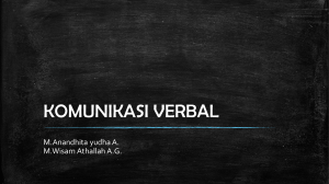 KOMUNIKASI VERBAL