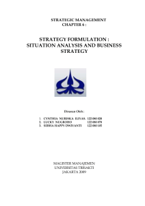 STRATEGIC MANAGEMENT CHAPTER 6 STRATEGY