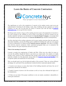 Learn the Basics of Concrete Contractors