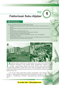 Bab 1 Faktorisasi Suku Aljabar