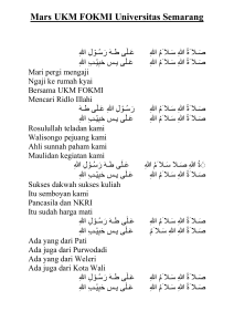 Mars UKM FOKMI Universitas Semarang