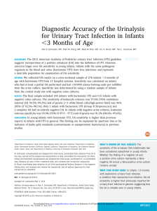 Diagnostic Accuracy of the Urinalysis for Urinary Tract Infections in Infants less than 3 Months of Age