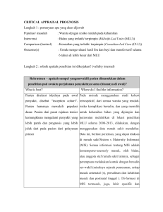 CRITICAL APPRAISAL PROGNOSIS mulya