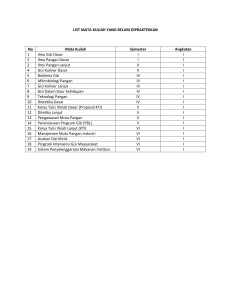 MATA KULIAH YANG BELUM DIPRAKTEKKAN