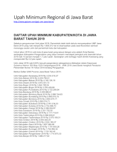 Upah Minimum Regional di Jawa Barat