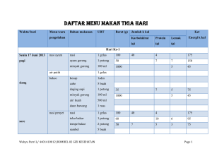 Daftar Food Record cecil