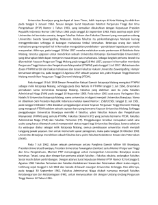 Essay Sejarah Universitas Brawijaya