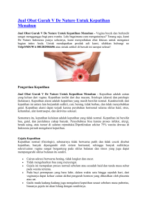 Jual Obat Gurah V De Nature Untuk Keputihan Menahun