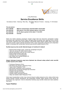 Brosur  Service Excellence Skills value
