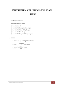 Instrumen Verifikasi KTSP