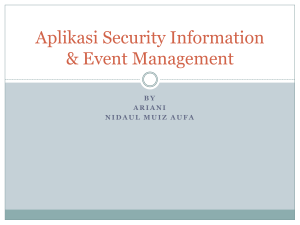 Aplikasi Security Information  & Event Management