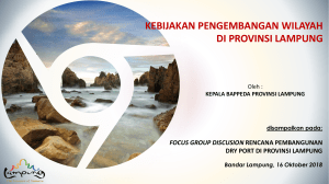 Kebijakan Pengembanagan Wilayah di Provinsi Lampung