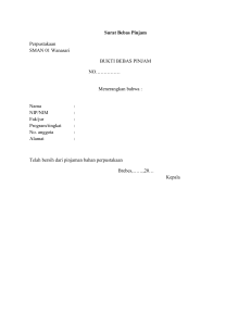Surat Bebas Pinjam