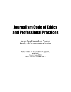 Kode Etik Jurnali- Jurnal Intl