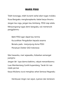 Mars PDGI: Antem Persatuan Dokter Gigi Indonesia