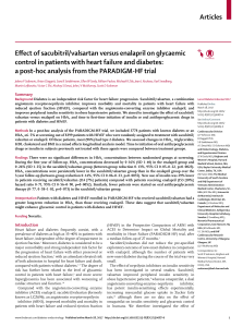 2017 - Effect of sacubitril-valsartan versus enalapril on glycaemic control in patients with heart failure and diabetes a post-hoc analysis from the PARADIGM-HF trial