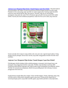 Anjuran Cara Mengatasi Pipis Keluar Nanah Dengan Cepat Dan Efektif