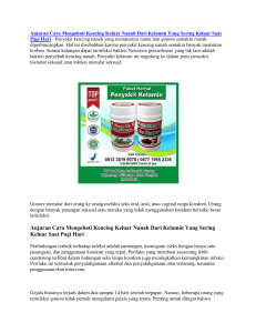 Anjuran Cara Mengobati Kencing Keluar Nanah Dari Kelamin Yang Sering Keluar Saat Pagi Hari