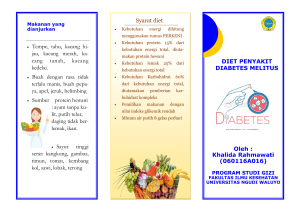 LEAFLET DIET DIABETES MELITUS