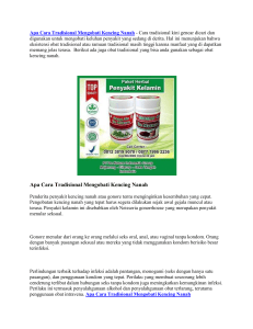 Apa Cara Tradisional Mengobati Kencing Nanah