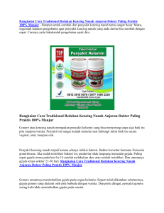 Rangkaian Cara Tradisional Redakan Kencing Nanah Anjuran Dokter Paling Praktis 100% Manjur