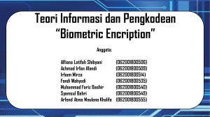 Biometric Encription