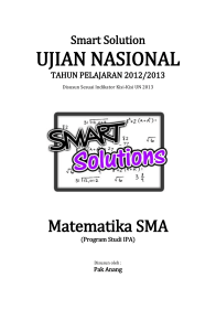 SMART SOLUTION UN MATEMATIKA SMA 2013 (SKL 6.2 KAIDAH PENCACAHAN, PERMUTASI DAN KOMBINASI)