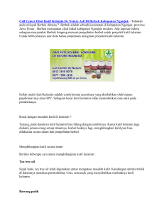 Call Center Obat Kutil Kelamin De Nature Asli Di Berbek Kabupaten Nganjuk