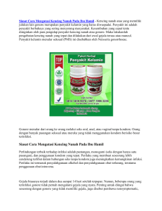 Siasat Cara Mengatasi Kencing Nanah Pada Ibu Hamil