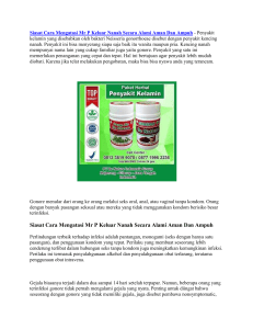 Siasat Cara Mengatasi Mr P Keluar Nanah Secara Alami Aman Dan Ampuh