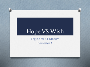 Hope vs Wish