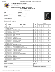 SISTEM INFORMASI MANAJEMEN AKADEMIK UNRIKA BATAM   