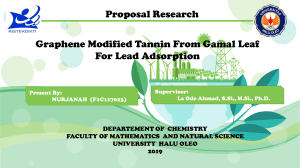 PPT Nurjanah, F1C117023,Graphene Modified Tannin From Gamal Leaf For Lead Adsorption
