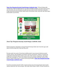 Siasat Tips Mengatasi Kencing Nanah Dengan Antibiotik Alami