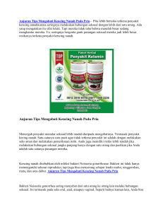 Anjuran Tips Mengobati Kencing Nanah Pada Pria