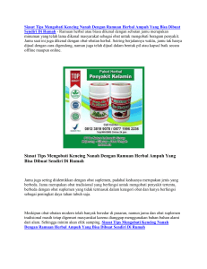 Siasat Tips Mengobati Kencing Nanah Dengan Ramuan Herbal Ampuh Yang Bisa Dibuat Sendiri Di Rumah