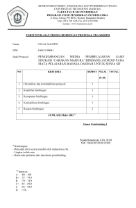 Thesis Proposal Evaluation Form - Universitas Trunojoyo